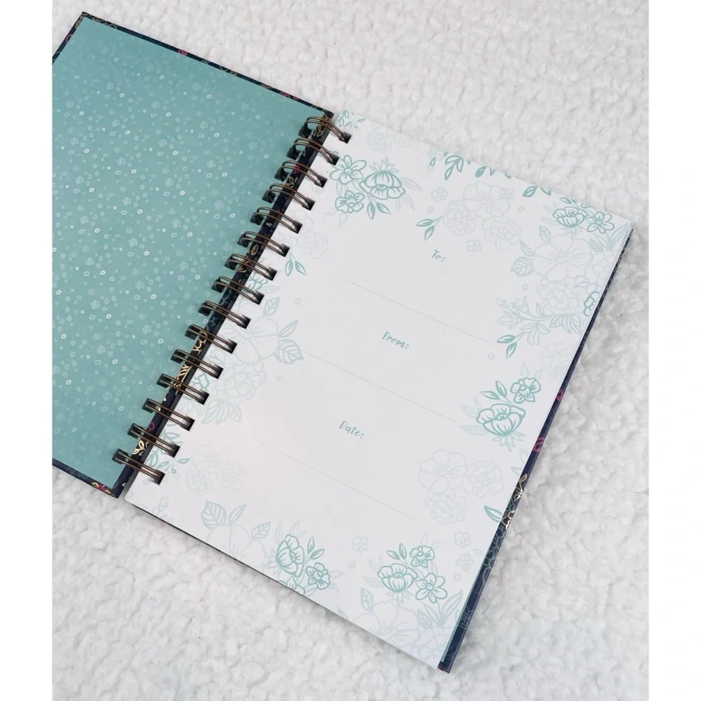 (NWT) CHRISTIAN ART GIFTS • Floral Inspirational Quote Spiral Lined Notebook